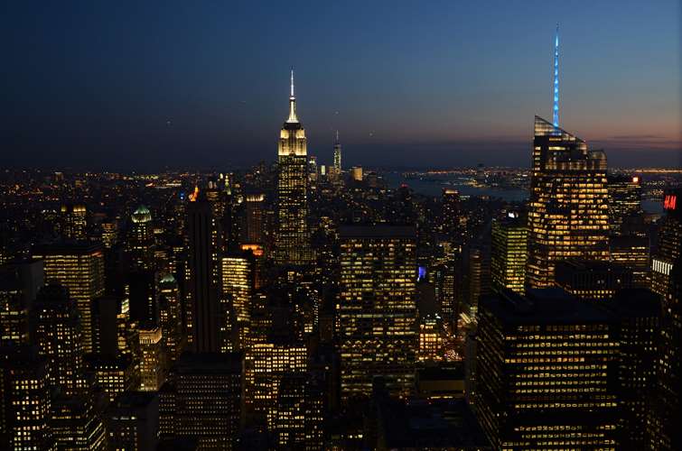 NEW YORK - L'Empire State Building vu depuis le Top of the Rock