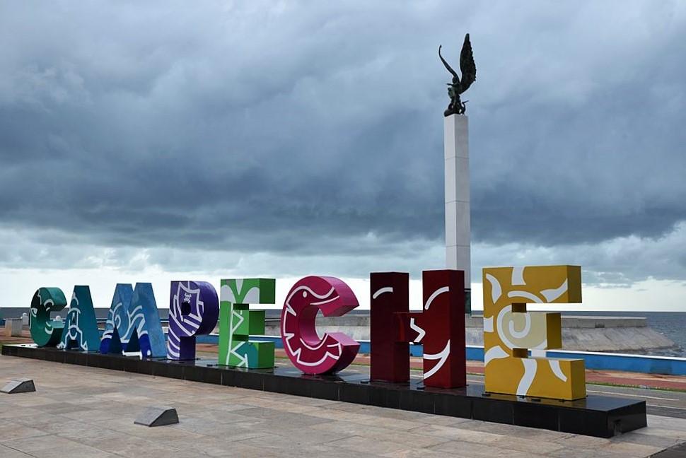 Le malecond e Campeche, en front de mer (golfe du Mexique)