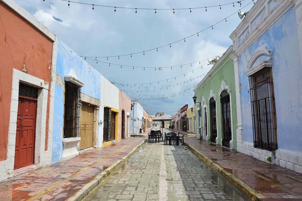 Campeche : les ruelles bordées de maisons aux façades colorées