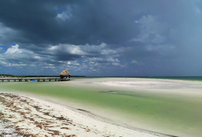 Playa Punta Cocos est située à l'ouest de l'île d'Holbox