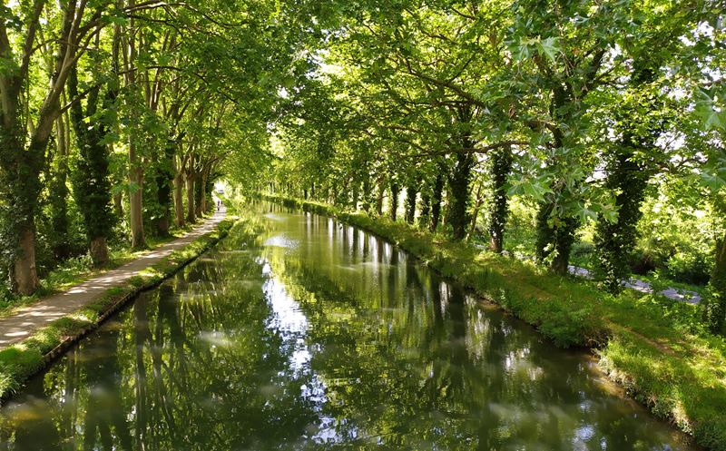 Le canal latéral à la Garonne et sa piste cyclable