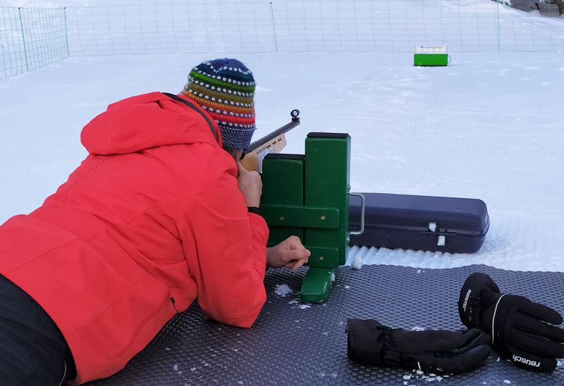 Biathlon pour les débutants à Cauterets, avec Élan Nordique