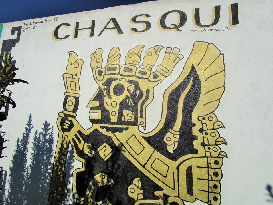 Art contemporain représentant une figurine inca en Bolivie