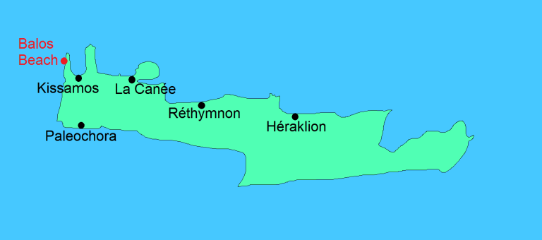 Carte simplifiée de Crète