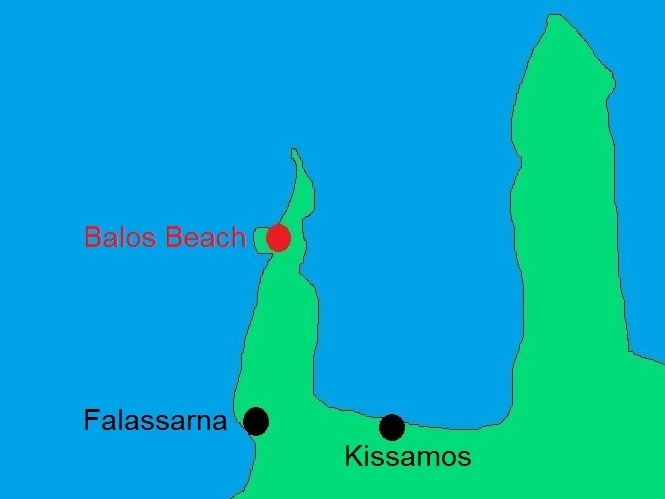 Carte pour aller Balos Beach