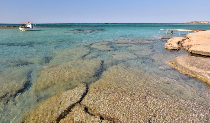 Petite crique à côté de la plage d'Elafonissi