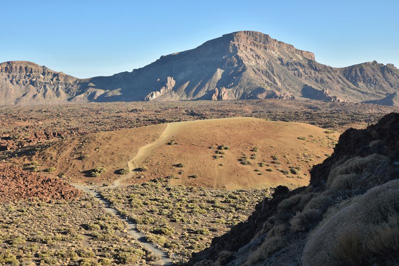 La caldeira vue depuis la station basse du téléphérique, sur les flancs du volcan Teide