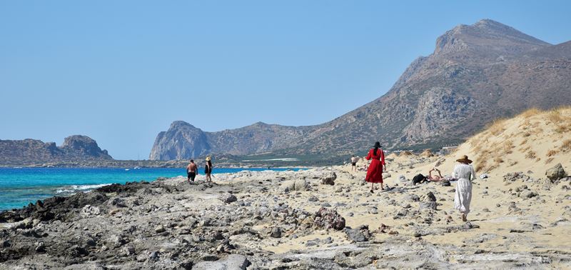 Les abords de la plage de Falassarna (Crète)