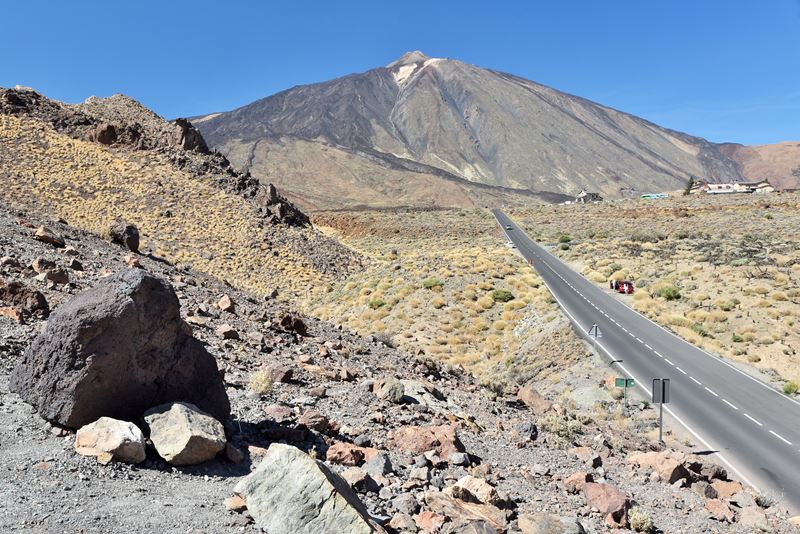 La partie finale de la route TF-21, qui mène au volcan Teide