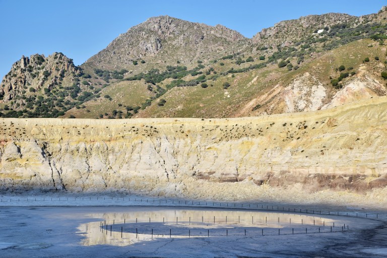 Volcan Nisyros, cratère jaune Alexandros, Grèce