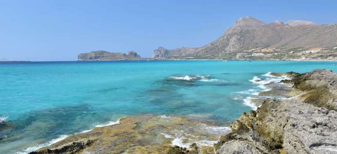 Plage de Falassarna Crète Eaux turquoise Crique Paysage